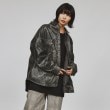 ティーケー タケオ キクチ(レディース)(tk.TAKEO KIKUCHI(Ladies))のシンセティックレザー調シャツジャケット ブラック(119)