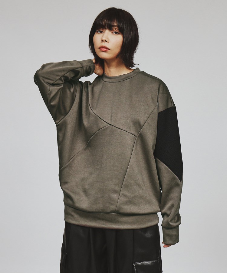 ティーケー タケオ キクチ(レディース)(tk.TAKEO KIKUCHI(Ladies))のスイッチパートスウェット ブラウン(044)