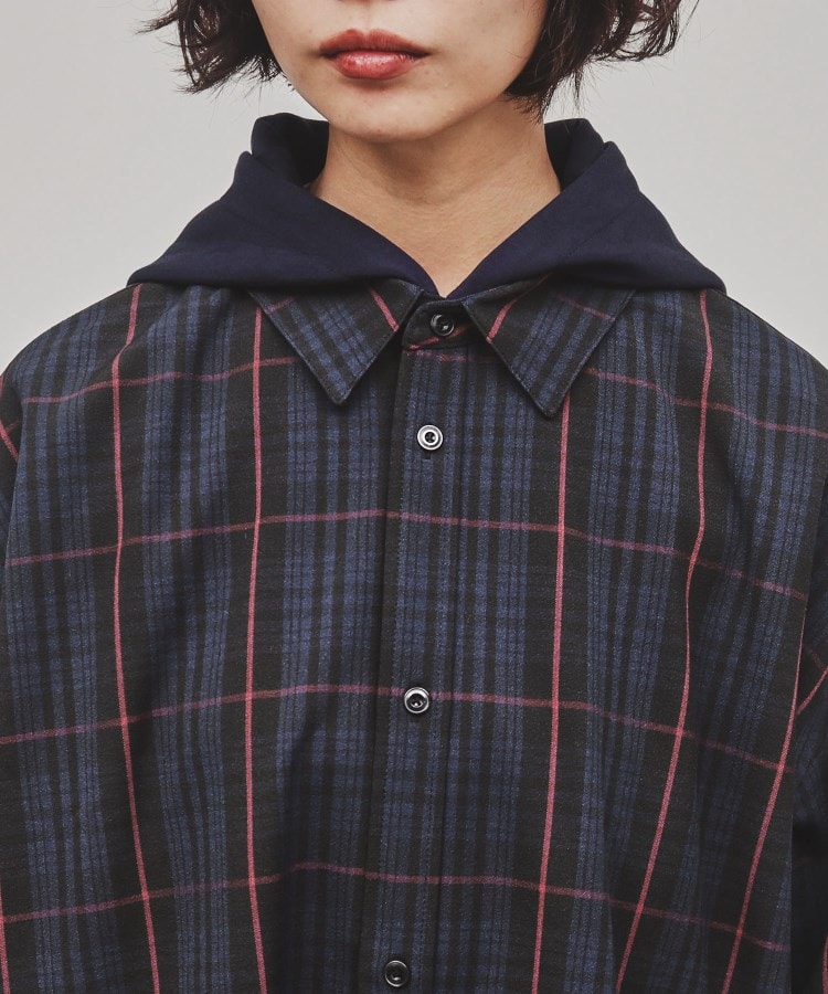 ティーケー タケオ キクチ(レディース)(tk.TAKEO KIKUCHI(Ladies))のフードレイヤーチェックシャツ8