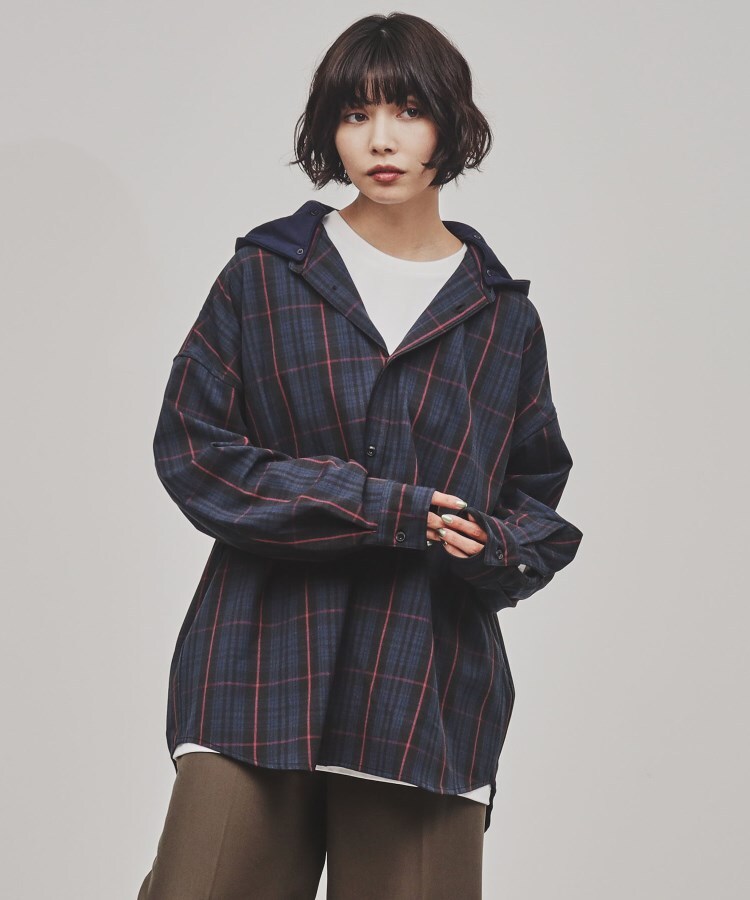 ティーケー タケオ キクチ(レディース)(tk.TAKEO KIKUCHI(Ladies))のフードレイヤーチェックシャツ21