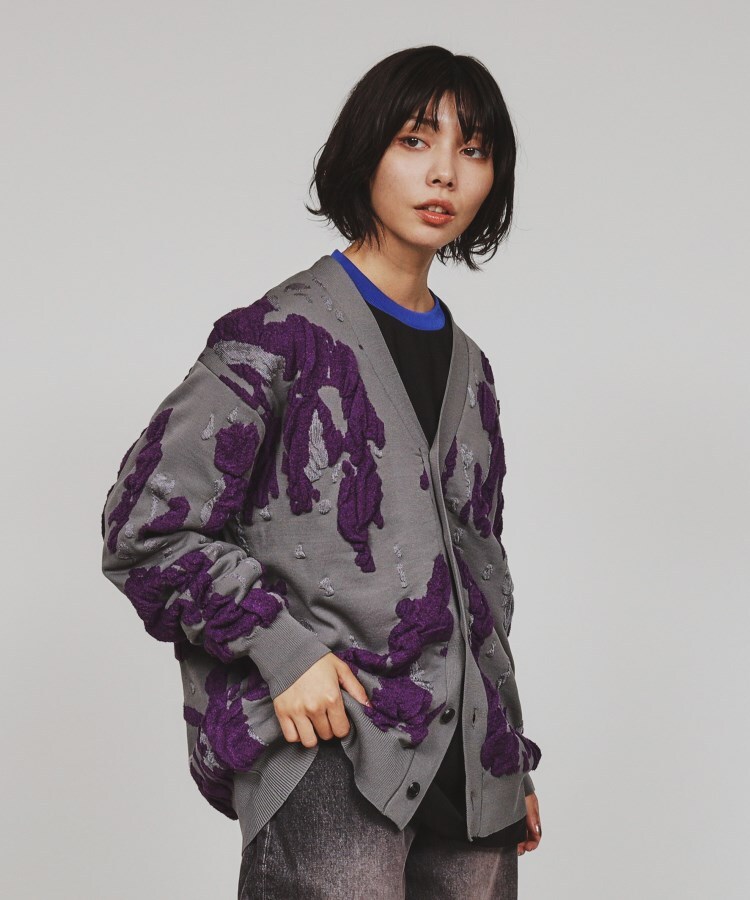 ティーケー タケオ キクチ(レディース)(tk.TAKEO KIKUCHI(Ladies))のアブストラクトフクレジャカードカーディガン12