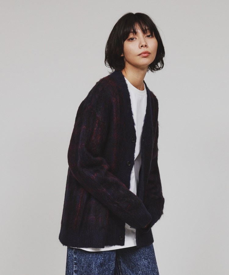 ティーケー タケオ キクチ(レディース)(tk.TAKEO KIKUCHI(Ladies))の【全10色】シャギーカーディガン ネイビー(294)