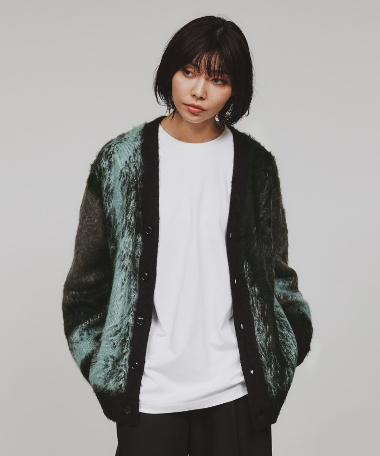 ティーケー タケオ キクチ(レディース)(tk.TAKEO KIKUCHI(Ladies))の【全10色】シャギーカーディガン グリーン(323)