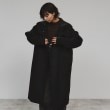 ティーケー タケオ キクチ(レディース)(tk.TAKEO KIKUCHI(Ladies))のビーバー仕上げフーデットコート ブラック(019)