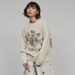 ティーケー タケオ キクチ(レディース)(tk.TAKEO KIKUCHI(Ladies))のフラワー刺繍ピグメントカットソー オフホワイト(003)