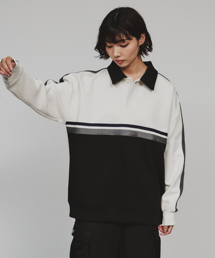 ティーケー タケオ キクチ(レディース)(tk.TAKEO KIKUCHI(Ladies))のテープ配色ポロカットソー8