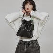 ティーケー タケオ キクチ(レディース)(tk.TAKEO KIKUCHI(Ladies))のADAMPATEK 別注 シンセティックレザー巾着ショルダーバッグ ブラック(119)