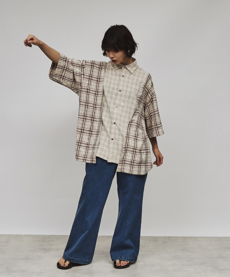 ティーケー タケオ キクチ(レディース)(tk.TAKEO KIKUCHI(Ladies))のダメージリメイクライクチェックシャツ18