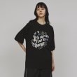 ティーケー タケオ キクチ(レディース)(tk.TAKEO KIKUCHI(Ladies))のウェーブレタードフラワーTシャツ ブラック(019)