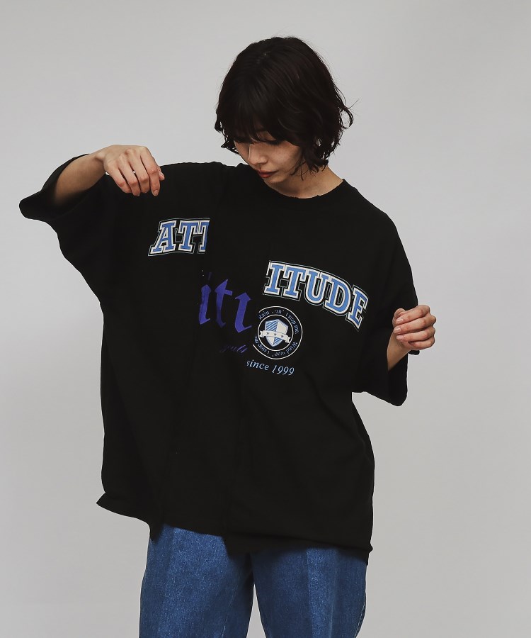 ティーケー タケオ キクチ(レディース)(tk.TAKEO KIKUCHI(Ladies))のリメイクライクTシャツ ブラック(119)
