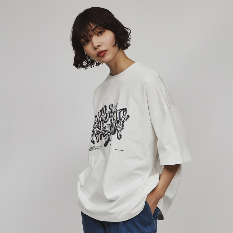 ティーケー タケオ キクチ(レディース)(tk.TAKEO KIKUCHI(Ladies))のメタルプリントTシャツ
