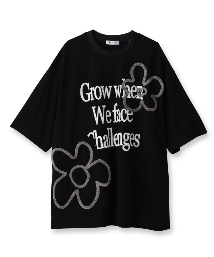 ティーケー タケオ キクチ(レディース)(tk.TAKEO KIKUCHI(Ladies))のパッチフラワーTシャツ1