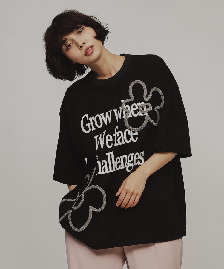 ティーケー タケオ キクチ(レディース)(tk.TAKEO KIKUCHI(Ladies))のパッチフラワーTシャツ12