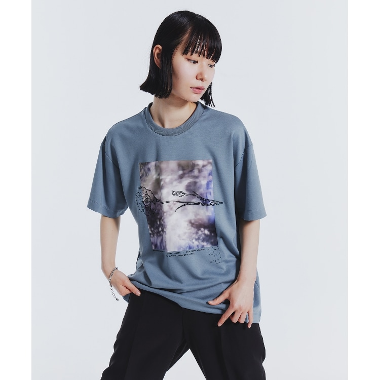 ティーケー タケオ キクチ(レディース)(tk.TAKEO KIKUCHI(Ladies))のアブストピクチャーTシャツ Ｔシャツ