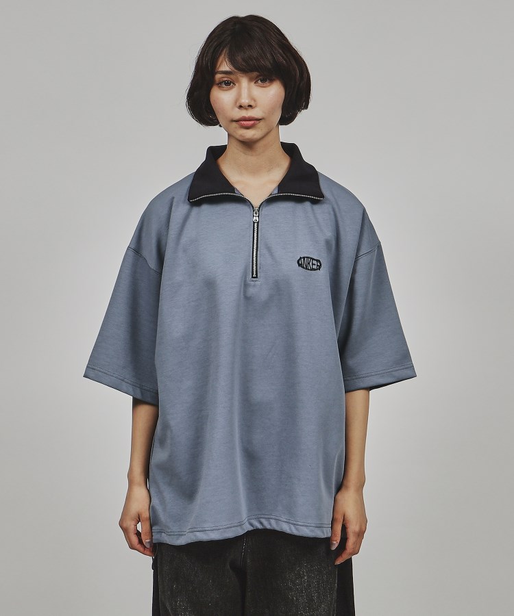 ティーケー タケオ キクチ(レディース)(tk.TAKEO KIKUCHI(Ladies))の配色ハーフジップカットソー2
