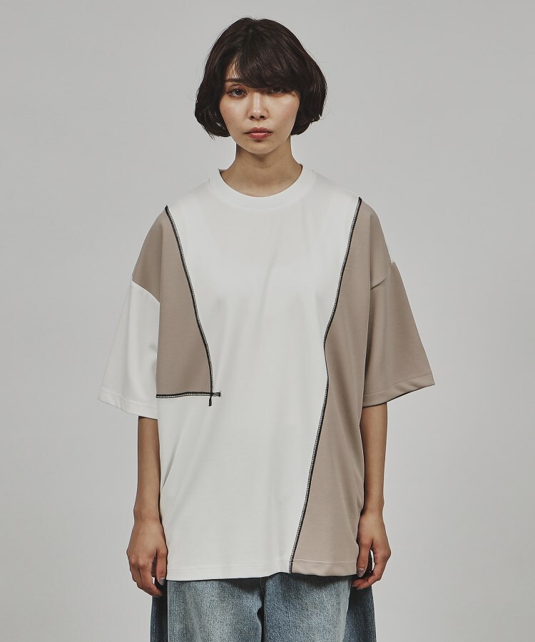 ティーケー タケオ キクチ(レディース)(tk.TAKEO KIKUCHI(Ladies))のジオメトリックグリッドカットソー2