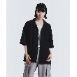 ティーケー タケオ キクチ(レディース)(tk.TAKEO KIKUCHI(Ladies))の楊柳オープンカラーシャツ ブラック(019)