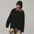 ティーケー タケオ キクチ(レディース)(tk.TAKEO KIKUCHI(Ladies))の衿付きニットカーディガン ブラック(519)