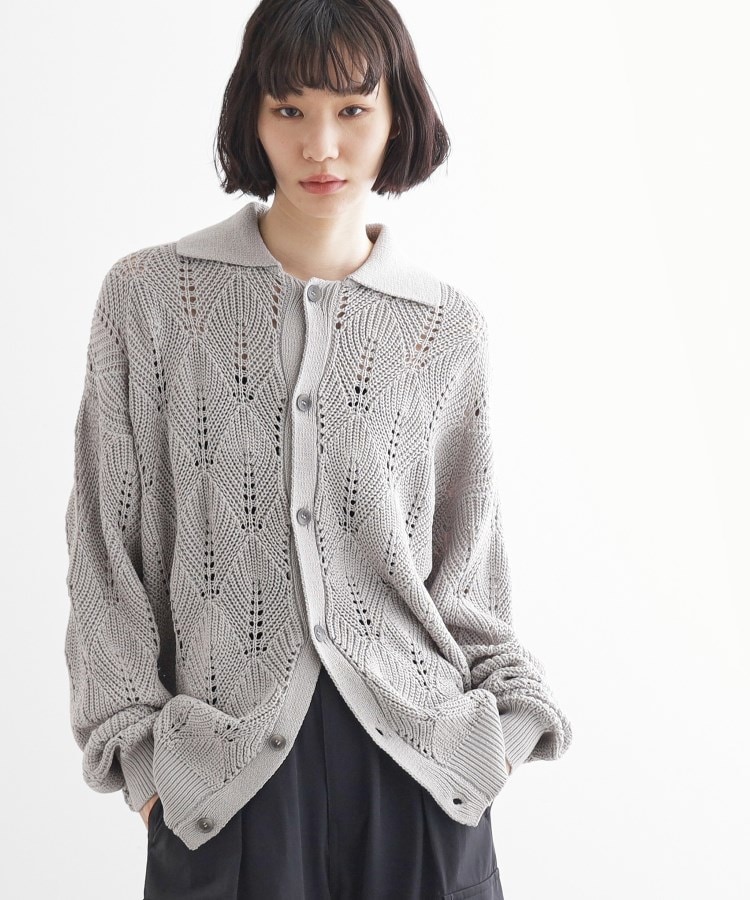 ティーケー タケオ キクチ(レディース)(tk.TAKEO KIKUCHI(Ladies))のリーフジャカードニットシャツポロ2