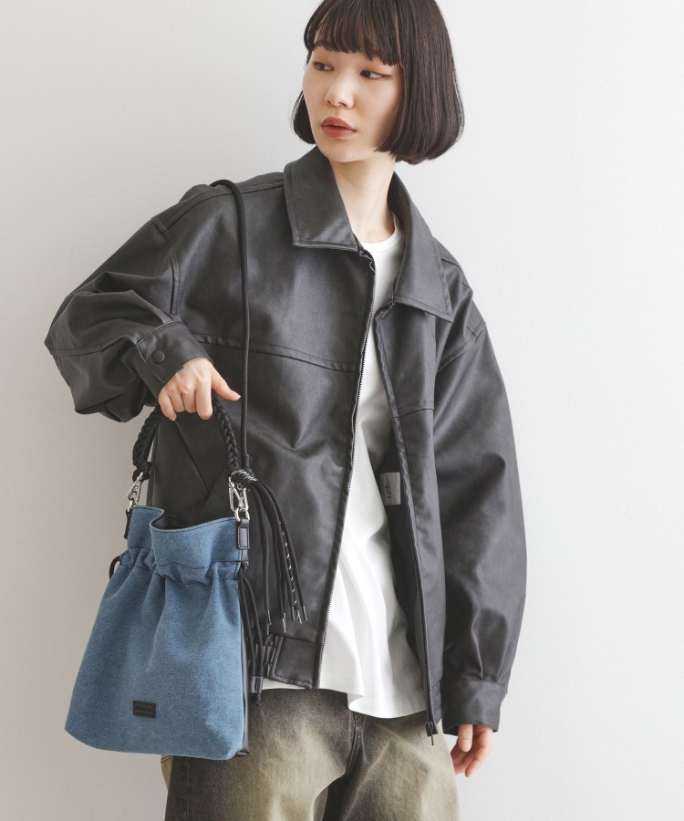 ティーケー タケオ キクチ(レディース)(tk.TAKEO KIKUCHI(Ladies))のADAMPATEK 別注 アソート巾着ショルダーバッグ ネイビー(394)