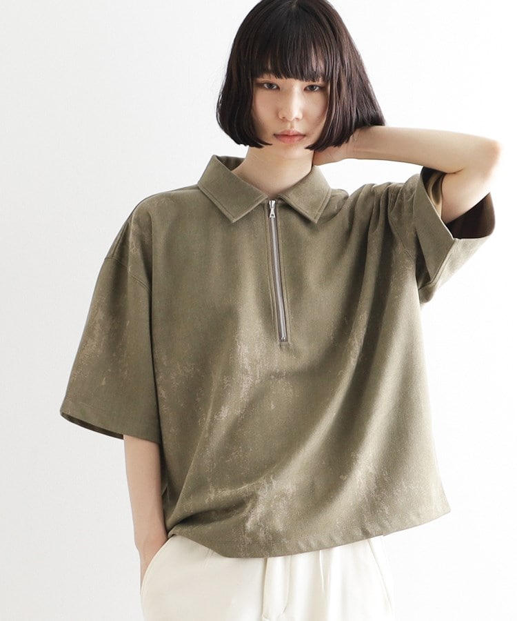 ティーケー タケオ キクチ(レディース)(tk.TAKEO KIKUCHI(Ladies))のヴィンテージライクハーフジップポロシャツ21
