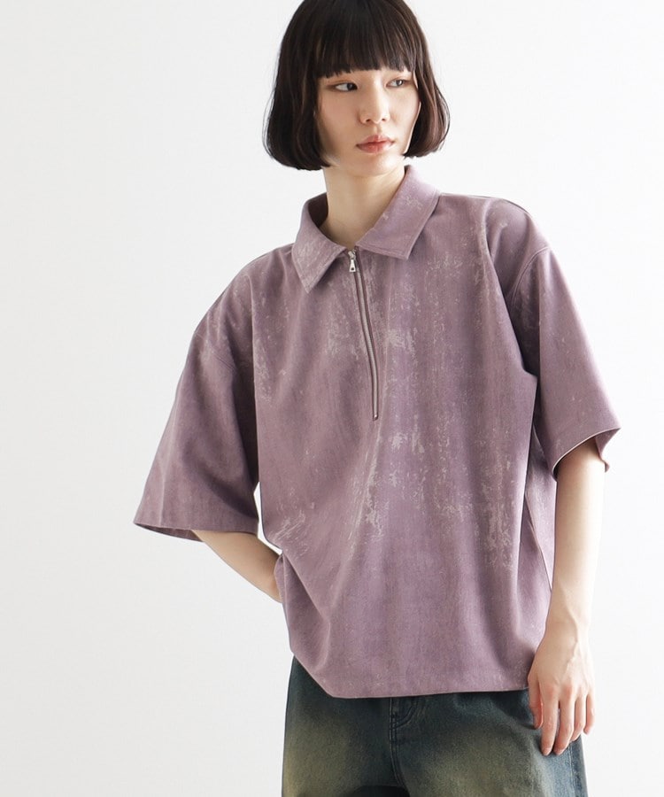 ティーケー タケオ キクチ(レディース)(tk.TAKEO KIKUCHI(Ladies))のヴィンテージライクハーフジップポロシャツ25
