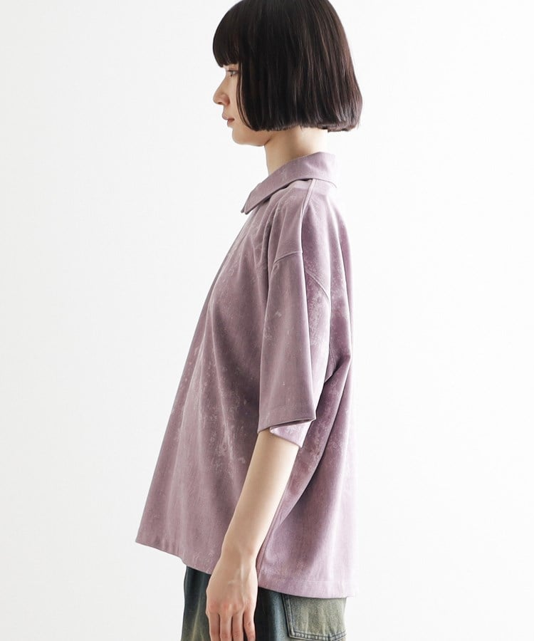 ティーケー タケオ キクチ(レディース)(tk.TAKEO KIKUCHI(Ladies))のヴィンテージライクハーフジップポロシャツ30