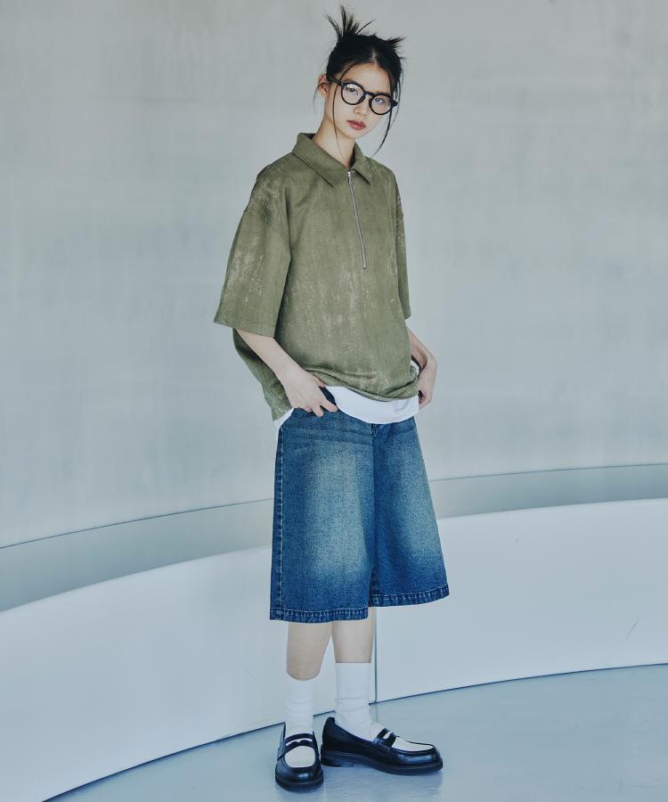 ティーケー タケオ キクチ(レディース)(tk.TAKEO KIKUCHI(Ladies))のヴィンテージライクハーフジップポロシャツ9