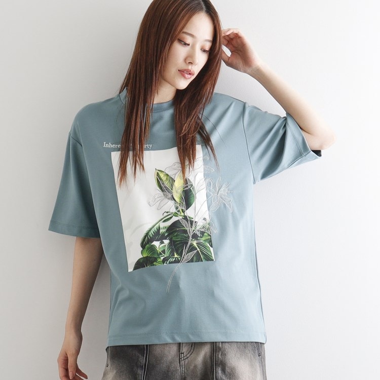 ティーケー タケオ キクチ(レディース)(tk.TAKEO KIKUCHI(Ladies))のフラワープリントTシャツ Ｔシャツ