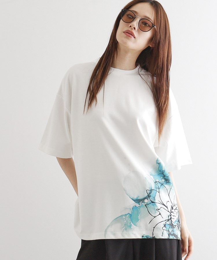 ティーケー タケオ キクチ(レディース)(tk.TAKEO KIKUCHI(Ladies))のバブルアートフラワーTシャツ2