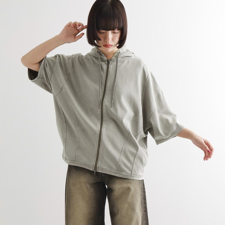 ティーケー タケオ キクチ(レディース)(tk.TAKEO KIKUCHI(Ladies))のヴィンテージライククロップドパーカ パーカー