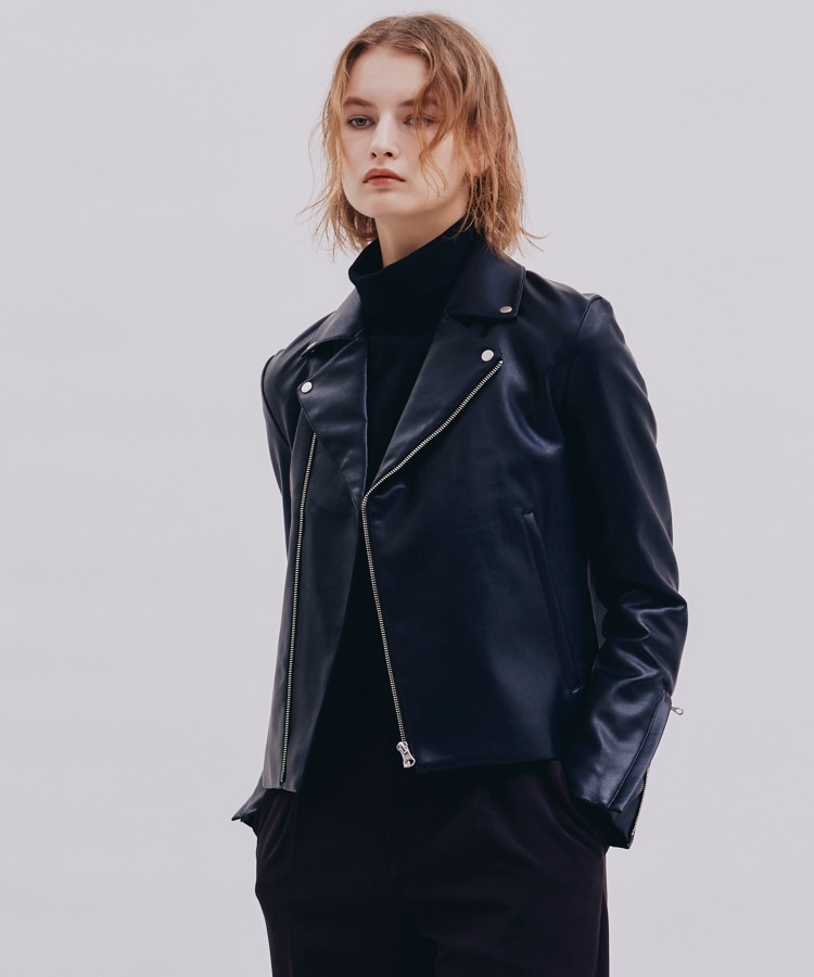 ZARA(ザラ) ダブルレザージャケット フェイクレザー レディース アウター