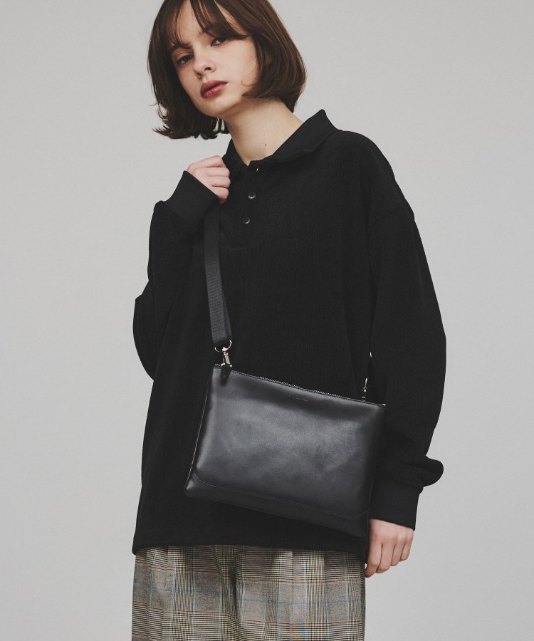 Refined Leather サコッシュ(ショルダーバッグ) | tk.TAKEO Refined Leather サコッシュ(ショルダーバッグ) | tk.TAKEO