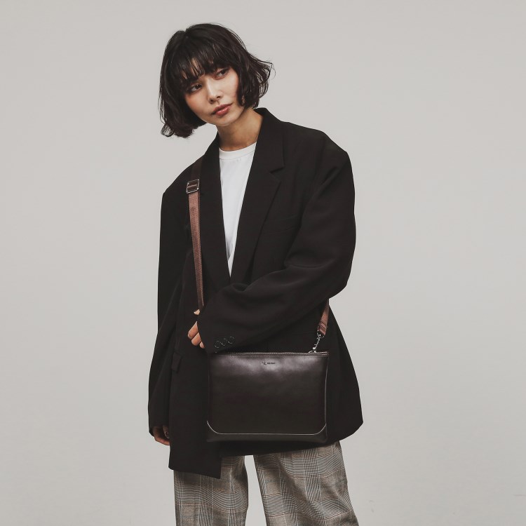 Refined Leather サコッシュ(ショルダーバッグ) | tk.TAKEO Refined Leather サコッシュ(ショルダーバッグ) | tk.TAKEO