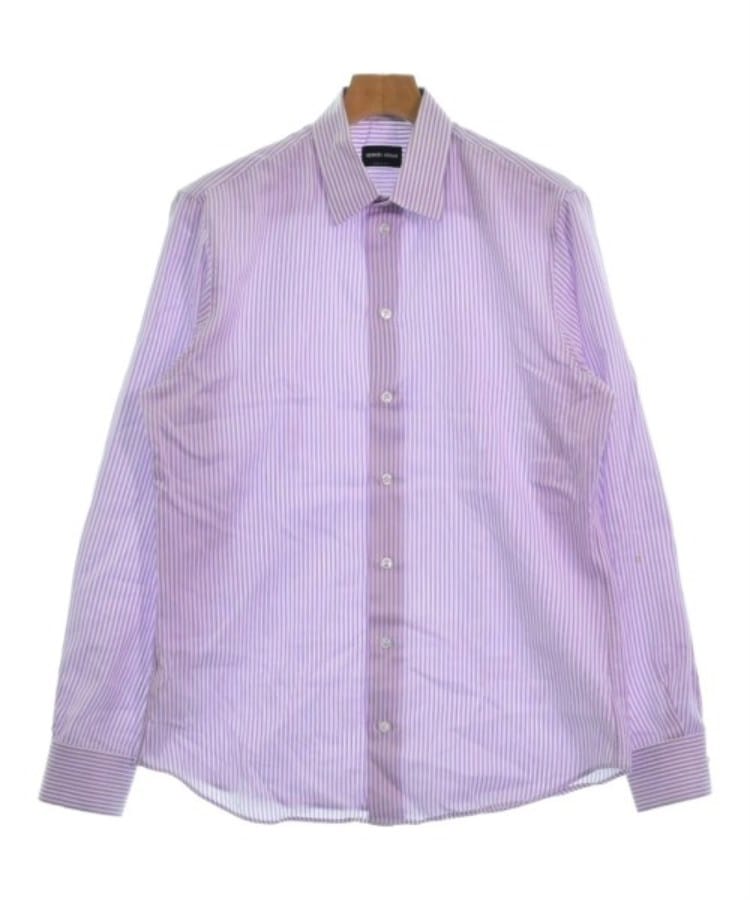 ラグタグ(RAGTAG)のGIORGIO ARMANI ジョルジオアルマーニ メンズ ドレスシャツ サイズ：41(XL位) 紫x白(ストライプ)