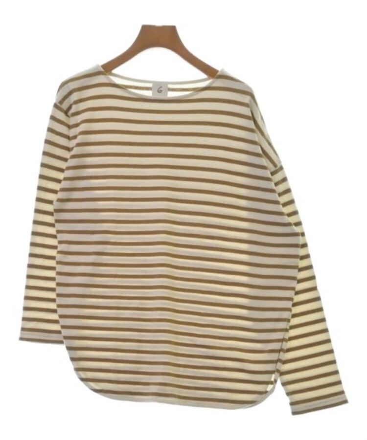 ラグタグ(RAGTAG)の6(ROKU) ロク レディース Tシャツ・カットソー サイズ：36(S位) 白系x茶系(ボーダー)