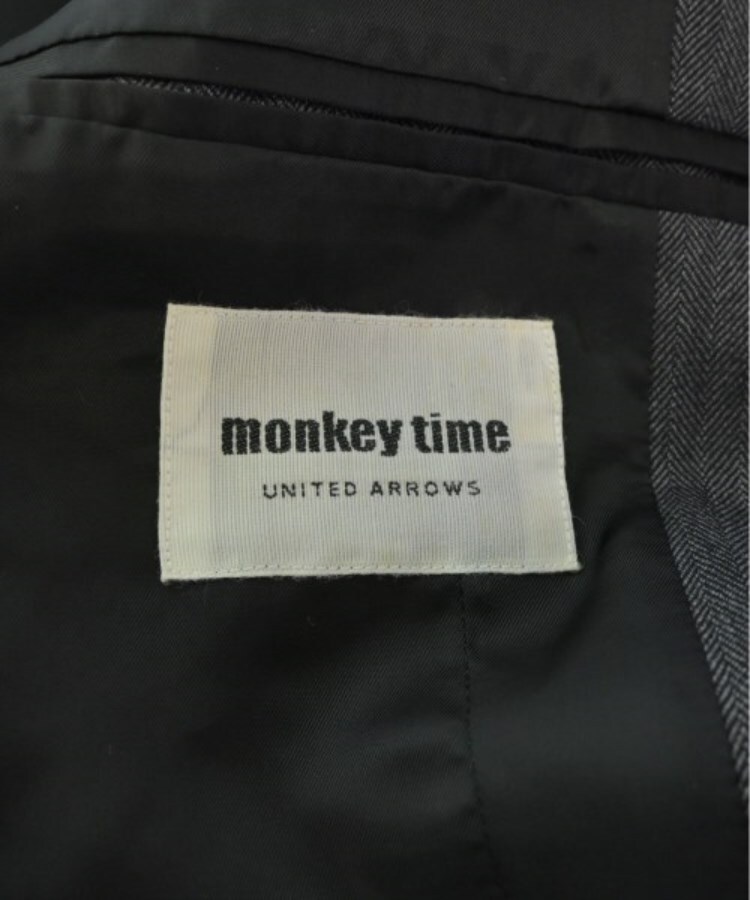 monkey time スタジャン レザー切り替え 張り付か モンキータイム
