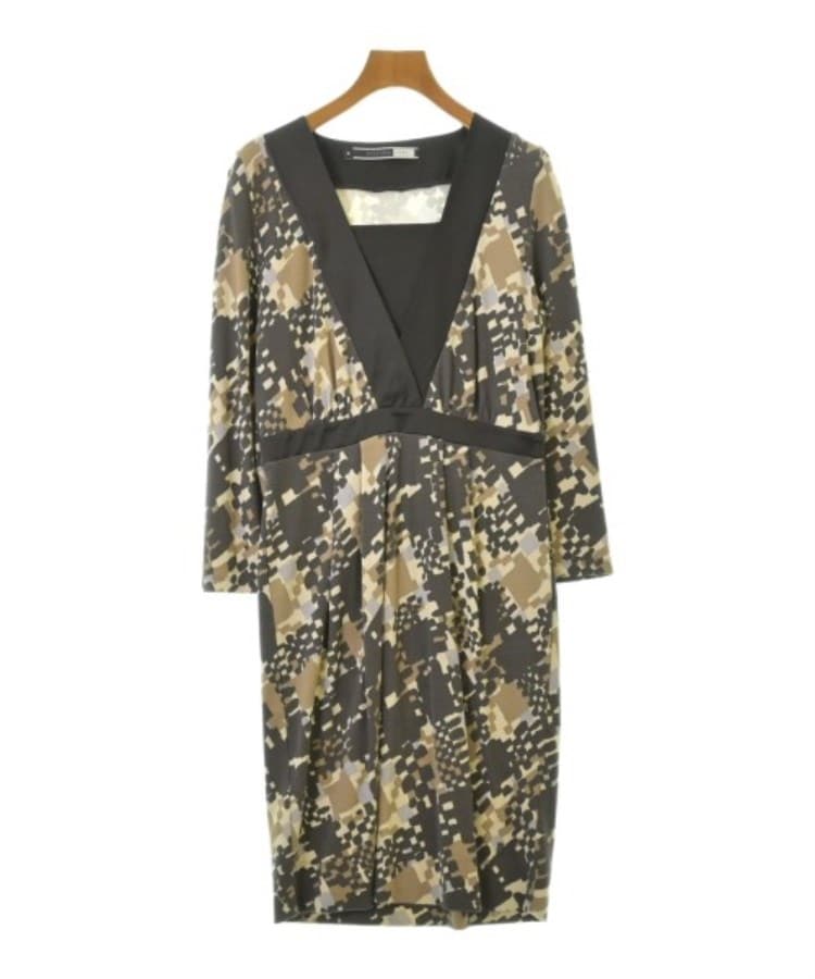 ラグタグ(RAGTAG)のSPORTMAX スポーツマックス レディース ワンピース サイズ：38(M位) ベージュx茶xグレー(総柄)