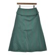 ラグタグ(RAGTAG)のJIL SANDER ジルサンダー レディース ロング・マキシ丈スカート サイズ：32(XXS位) 緑xグレー(ストライプ)
