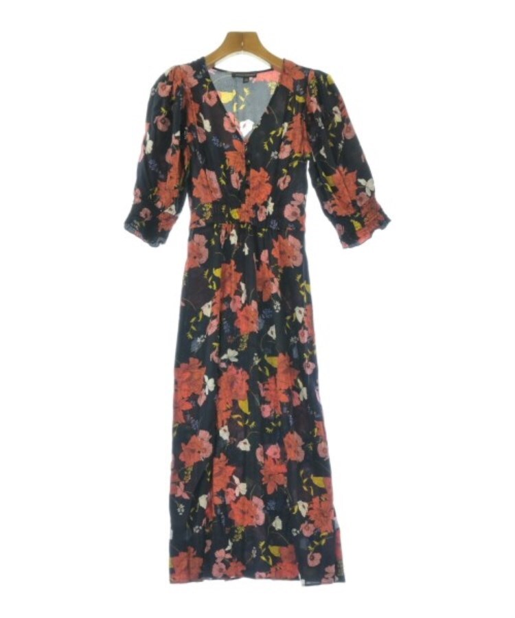 ラグタグ(RAGTAG)のBANANA REPUBLIC バナナリパブリック レディース ワンピース サイズ：00(XXS位) 紺xオレンジxピンク等(花柄)