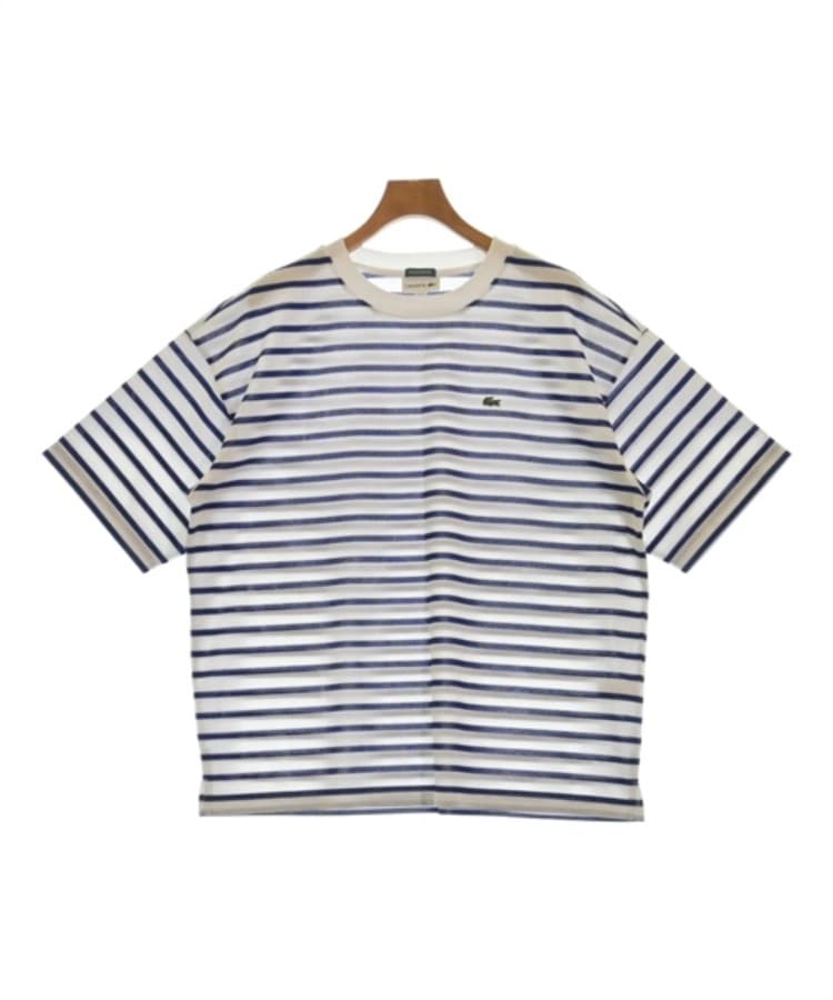 ラグタグ(RAGTAG)のLACOSTE ラコステ メンズ Tシャツ・カットソー サイズ：2(S位) 白x青(ボーダー)