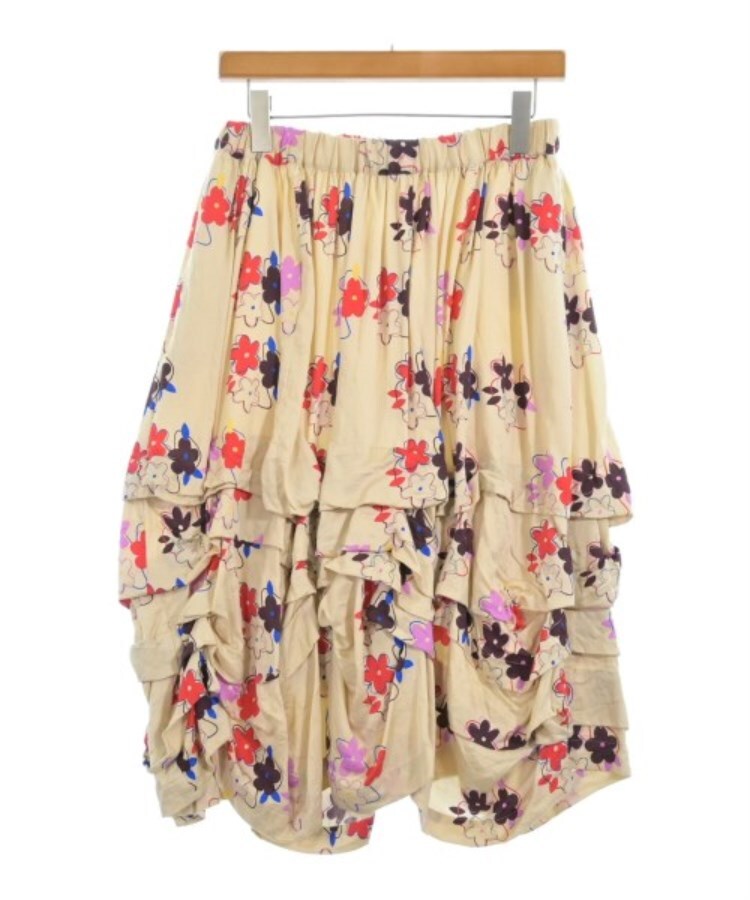 ラグタグ(RAGTAG)のCOMME des GARCONS GIRL コムデギャルソンガール レディース ひざ丈スカート サイズ：S ベージュx赤x紫等(総柄)