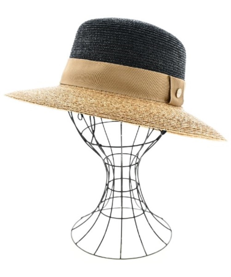ラグタグ(RAGTAG)のChapeau d' O シャポードオー レディース ストローハット サイズ：57.5cm ベージュx黒