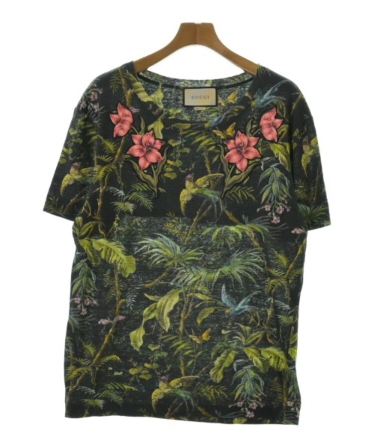 ラグタグ(RAGTAG)のGUCCI グッチ メンズ Tシャツ・カットソー サイズ：XS 黒系x緑xピンク等(ボタニカル)