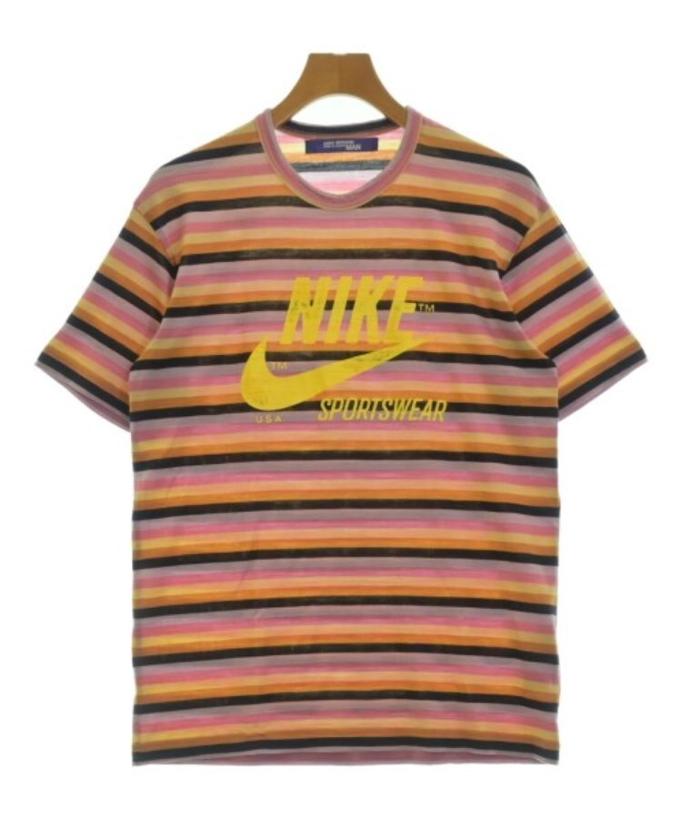 ラグタグ(RAGTAG)のJUNYA WATANABE MAN ジュンヤワタナベマン メンズ Tシャツ・カットソー サイズ：M ピンクxオレンジx黄等(ボーダー)