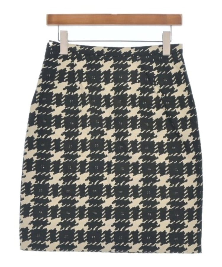 ラグタグ(RAGTAG)のMAX MARA WEEK END LINE マックスマーラウィークエンドライン レディース ひざ丈スカート サイズ：40(M位) 黒xアイボリー(総柄)