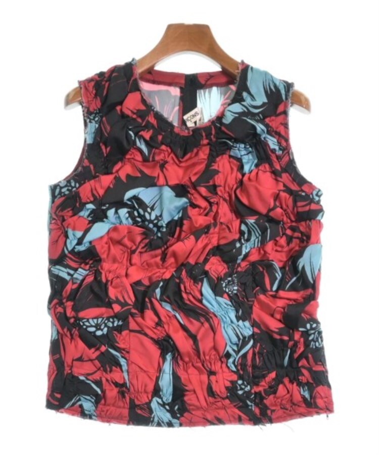 ラグタグ(RAGTAG)のCOMME des GARCONS コムデギャルソン レディース ブラウス サイズ：S 赤x黒x水色(総柄)