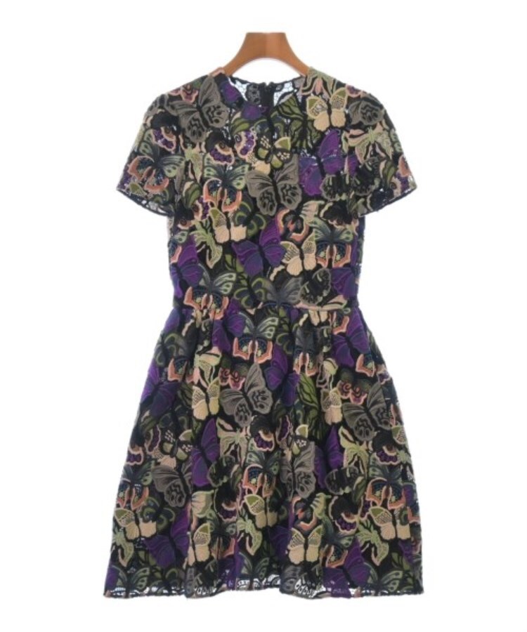ラグタグ(RAGTAG)のVALENTINO ヴァレンティノ レディース ワンピース サイズ：36(XS位) 黒xグレーx紫等(総柄)