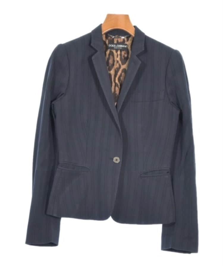 ラグタグ(RAGTAG)のDOLCE&GABBANA ドルチェアンドガッバーナ レディース テーラードジャケット サイズ：-(S位) 紺(ストライプ)