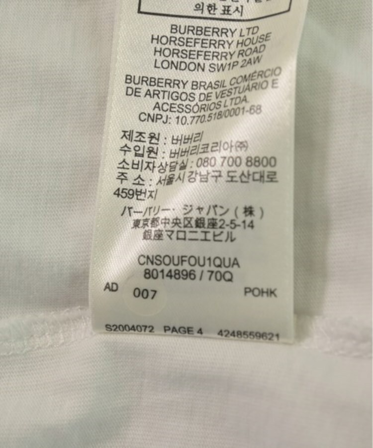 ラグタグ(RAGTAG)のBURBERRY バーバリー メンズ Tシャツ・カットソー サイズ：S4